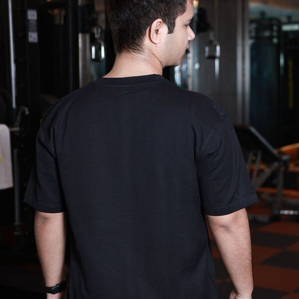 Lifting Club Black Oversized Lifestyle & Gym wear Tshirt