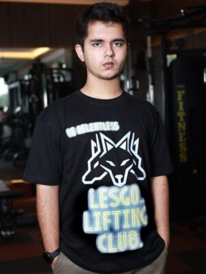 Lifting Club Black Oversized Lifestyle & Gym wear Tshirt